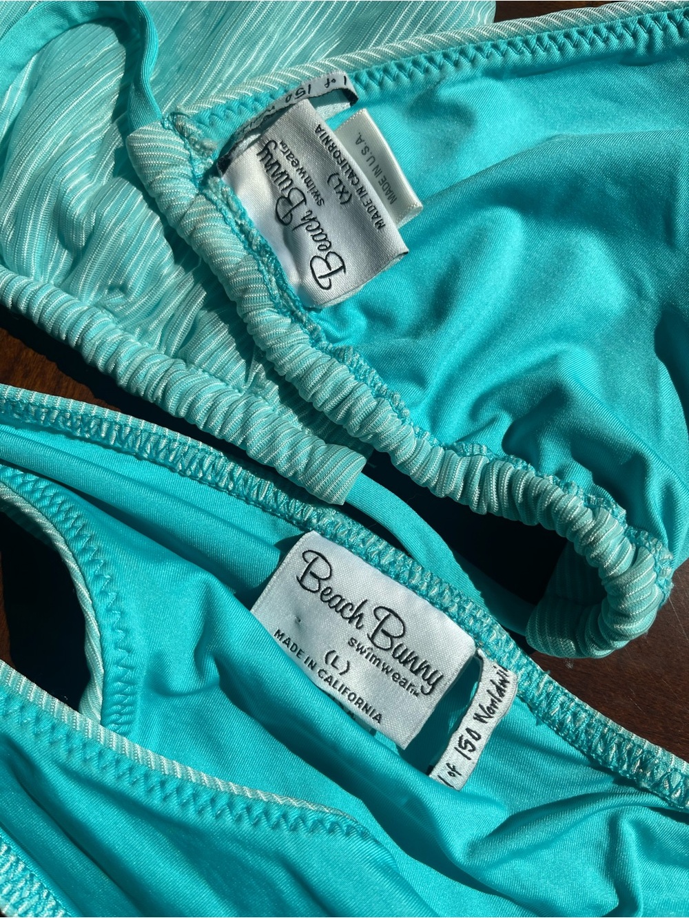 Turquoise Embellished Bikini Set “Lara” by beach bunny XL/L set RARE - Picture 10 of 14